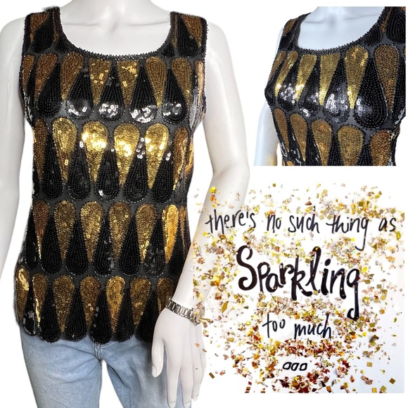 Sequin Art Deco party tank - Picture 2 of 7